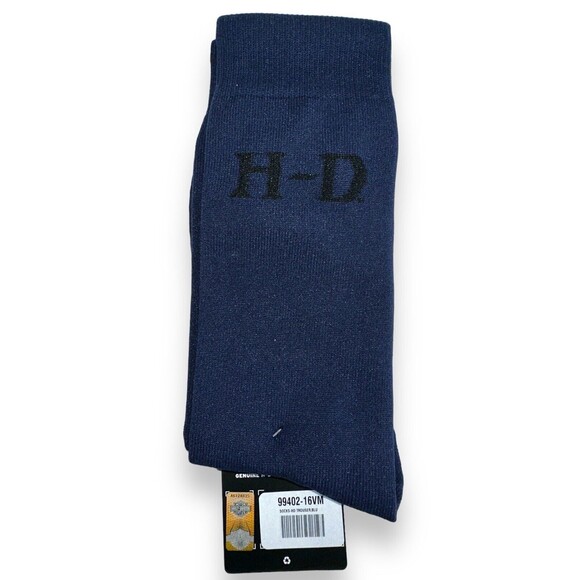 Harley-Davidson Mens HD Trouser Sock Microfiber Dress Navy 99402-16VM - Picture 4 of 7